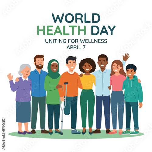 vector of people celebrating "World Healthy Day" 007