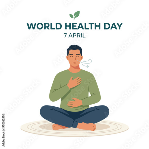 vector happy person celebrating "World Healthy Day" 23