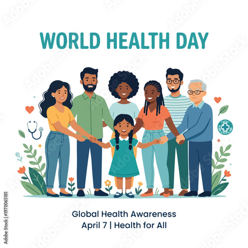 vector of people celebrating "World Healthy Day" 006