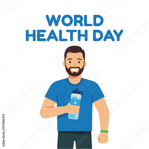 vector happy person celebrating "World Health Day" 17