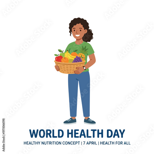 vector happy person celebrating "World Health Day" 15