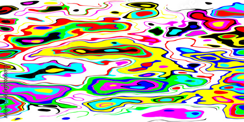 vibrant psychedelic liquid waves flowing through a surreal neon dreamscape with dynamic abstract contours and hypnotic fluid patterns