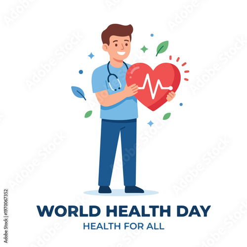 vector happy person celebrating "World Healthy Day" 13