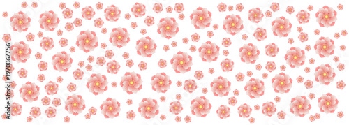 Pink Floral Seamless Pattern with Elegant Blossom lotus Flowers Background