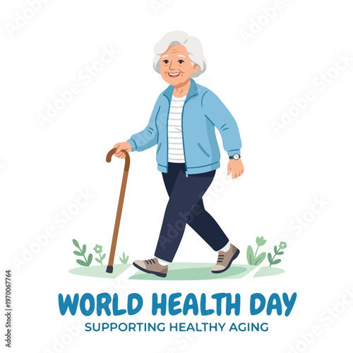 vector happy person celebrating "World Healthy Day" 11