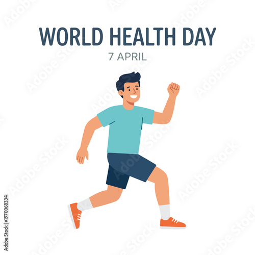 vector happy person celebrating "World Healthy Day" 8