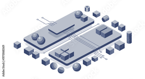 Microchip electronic component closeup view.