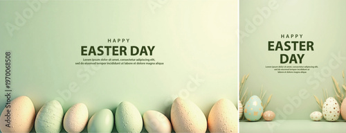 Elegant Easter day background, Decorative happy easter day background for website, social media template