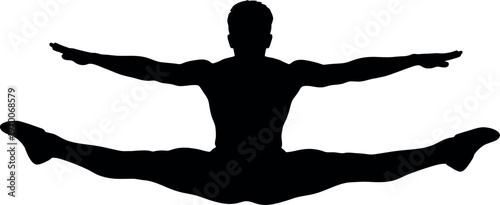 Silhouette of a person in a yoga pose