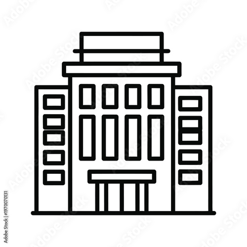 Modern building facade with multiple windows, representing corporate headquarters or office complex.