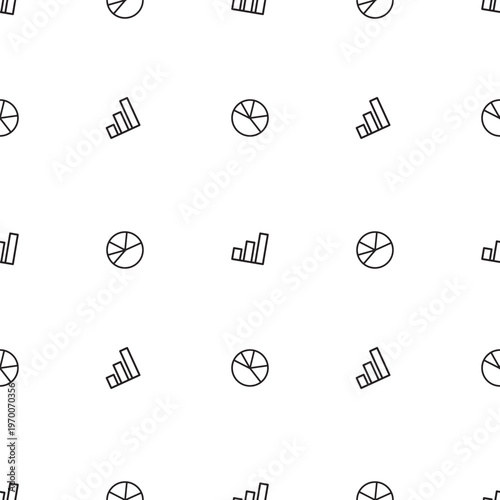 Mixed finance icons pattern charts and symbols