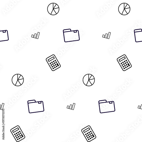 Finance icon pattern sparse composition clean style