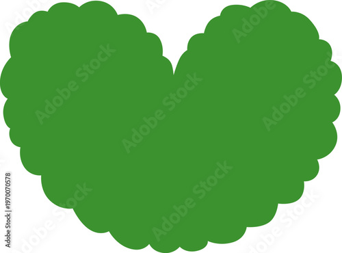 heart shaped green leaf