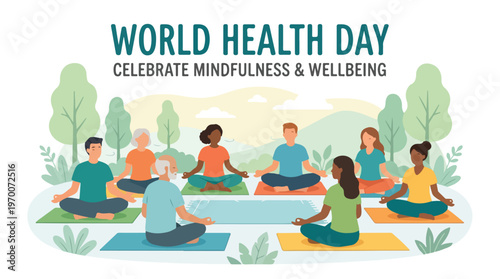 vector of people celebrating "World Healthy Day" 05