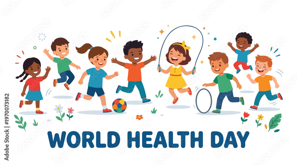Fototapeta premium vector of children celebrating 