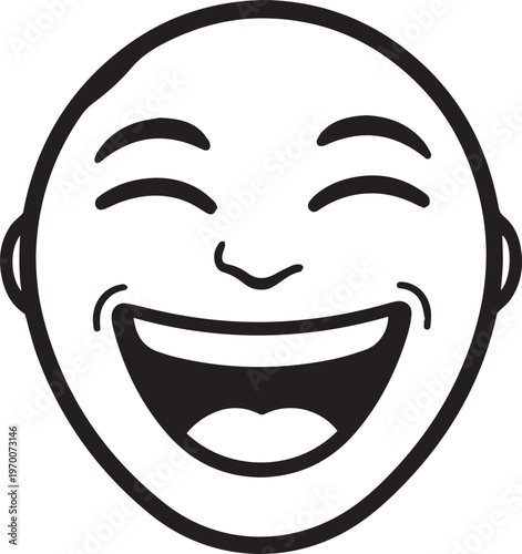 An expressive illustration that radiates joy and happiness, showcasing the universal experience of elation.