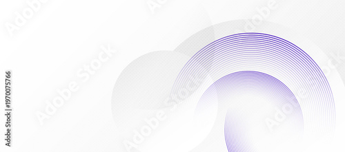 Abstract white background with purple circle rings. Digital future technology concept. vector illustration.	