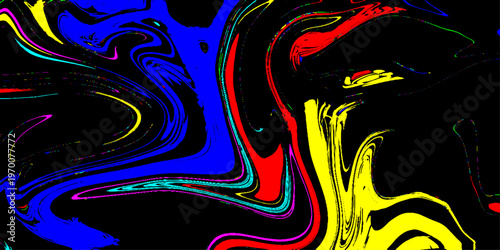 fluid abstract waves of vibrant color blending in a smooth modern liquid motion design