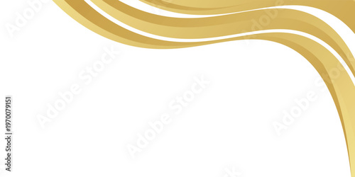 gold wave curve, golden wave corner shape for element, stripes ribbon golden graphic. vector background gold eps10