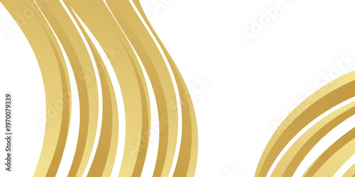 gold wave curve, golden wave corner shape for element, stripes ribbon golden graphic. vector background gold eps10