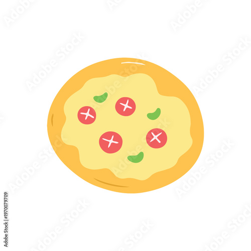 Whole Cheese Pizza with Tomato and Basil