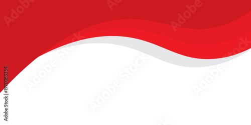 Red Wave Abstract Background With Smooth Curves For Modern Banner And Corporate Design Layout