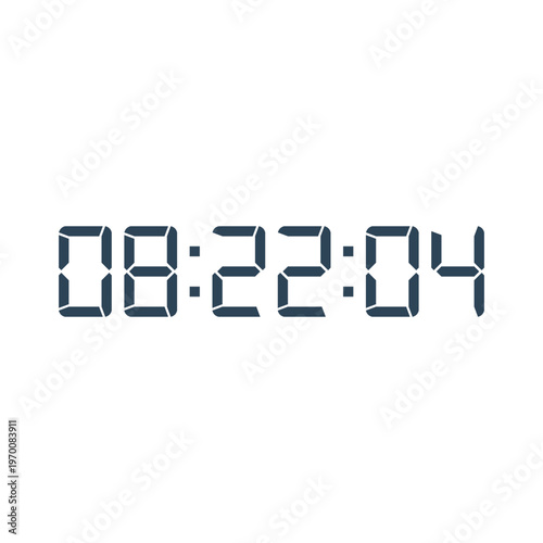 Digital, clock, LED icon for home electronics and appliances