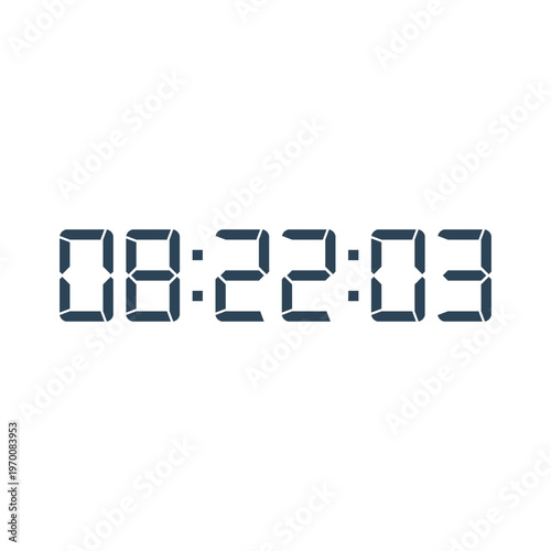 Digital, clock, LED icon for home electronics and appliances