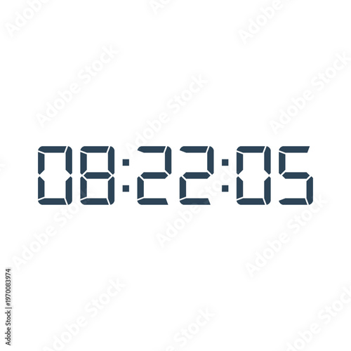 Digital, clock, LED icon for home electronics and appliances