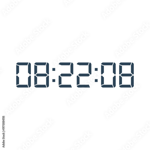 Digital, clock, LED icon for home electronics and appliances