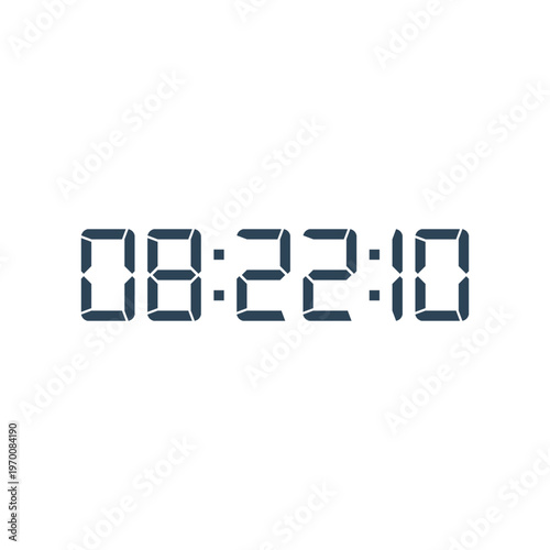 Digital, clock, LED icon for home electronics and appliances