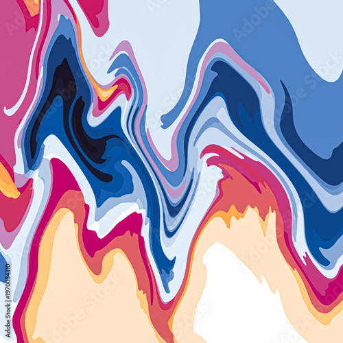 Blue pink fluid wave background abstract colorful swirl art