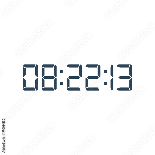 Digital, clock, LED icon for home electronics and appliances