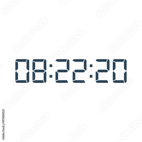 Digital, clock, LED icon for home electronics and appliances