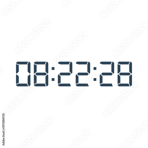 Digital, clock, LED icon for home electronics and appliances