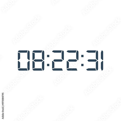 Digital, clock, LED icon for home electronics and appliances