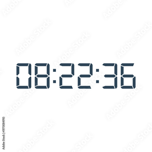 Digital, clock, LED icon for home electronics and appliances