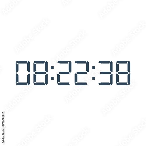 Digital, clock, LED icon for home electronics and appliances