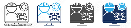 software engineering icon set multi concept
