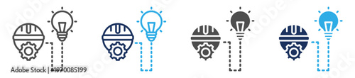 engineering techniques icon set multi concept