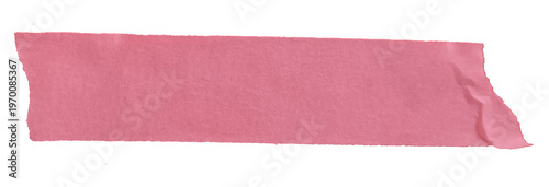 Εκτύπωση καμβά Red ripped masking tape piece with torn edges isolated on transparent background