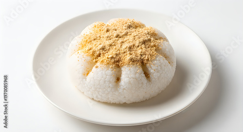 Deviled egg with generous topping a classic appetizer presentation