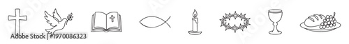 Christian symbols illustration representing faith, peace, and spiritual concepts