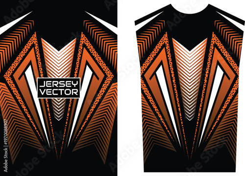 Sportswear Jersey Design Template with Abstract Dynamic Geometric Pattern