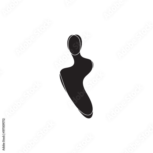 Black silhouette of a person sitting on the floor in a meditative pose yoga pose