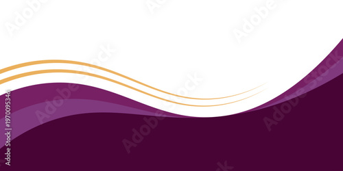 Abstract Purple and Gold Wave Background Banner for Business, Branding and Modern Presentation Design