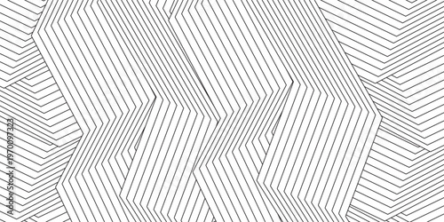 abstract black white stripe line. geometric triangle texture background. hexagon pattern. retro styled concept. Illustration