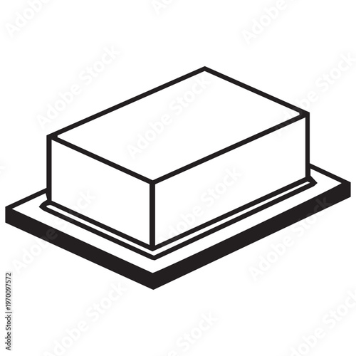 Simple keto meals butter block illustration for low carb diet recipes