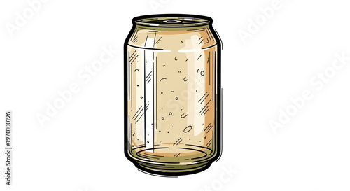 Empty glass jar on white background  