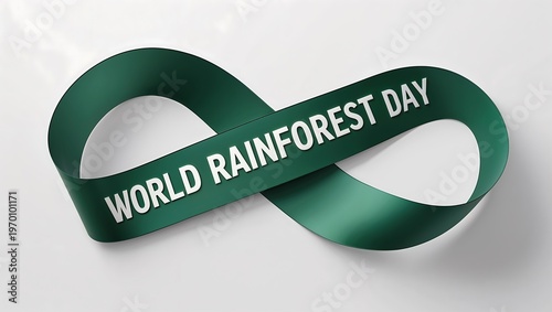 World rainforest day awareness with earth and tree illustration